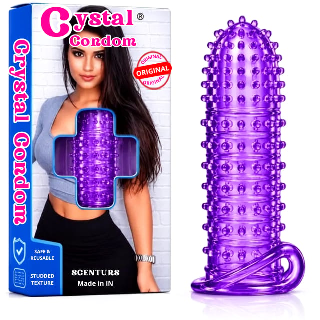 Extra Dotted Reusable Condom For Men, Multicolor