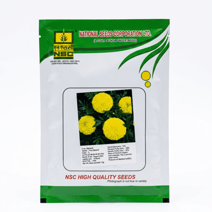 NSC MARIGOLD VARIETY-PUSA BASANTI T/L 10GM PACKING FLOWERS SEEDS
