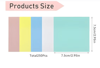 QALAM KAARI Transparent Pastel Sticky Notes 