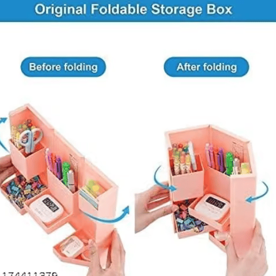 KORTELOZ Desk Pen Holder,Foldable Magnetic 