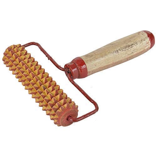 Wooden Acupressure Massager Roller with Handle