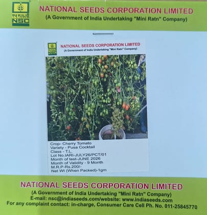 NSC Cherry Tomato/ Pusa Cocktail Seed, 1 gm