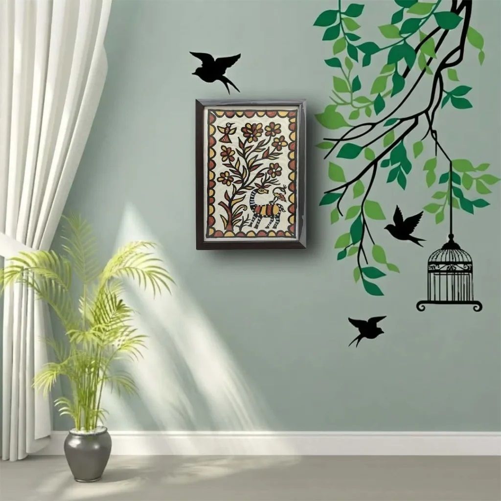 Sohrai Kohrai Tribal Nature and Wildlife Painting - Paint and Wallpapers | Buy online on ZillyBuy