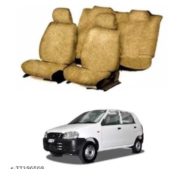 Universal Towel Car Seat Cover Set for Maruti Alto - Beige (5 Seater)