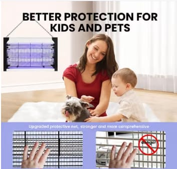 pest cantrol Zapper Trap LED Lamp, Plug-in Electronic Machine with UV Light, Indoor Electric Machar Lamp for Home, Bedroom, Kitchen & Office
