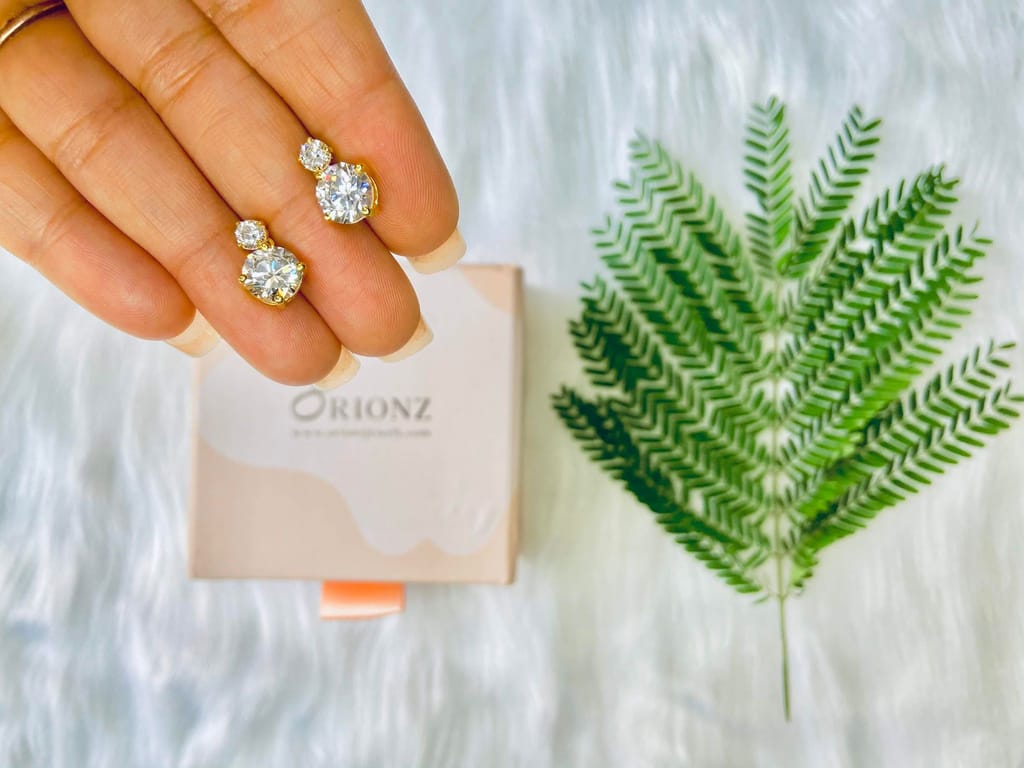 Illuminating Round Drop Solitaire Earrings