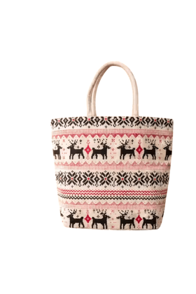 Stylish cream embroidered tote bag