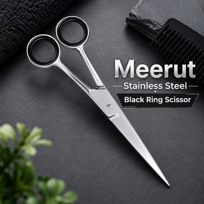 Meerut Stainless Steel Black Ring Scissor