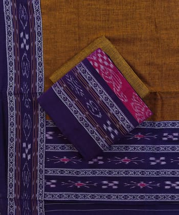 Blue Sambalpuri Handwoven Ikat Suit Set SFCSUT2517