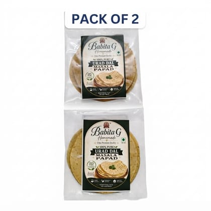 Babita G Homemade Urad Dal Masala Papad (Pack of 2)