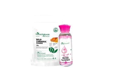Kasturi turmeric powder 100 gm + Rose water 100 ml  by Kerala Naturals