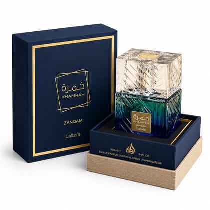 Lattafa Khamrah Zanqam EDP 100ml for Men and Women Luxury Long Lasting Warm Spicy Oriental Gourmand Woody Unisex Perfume