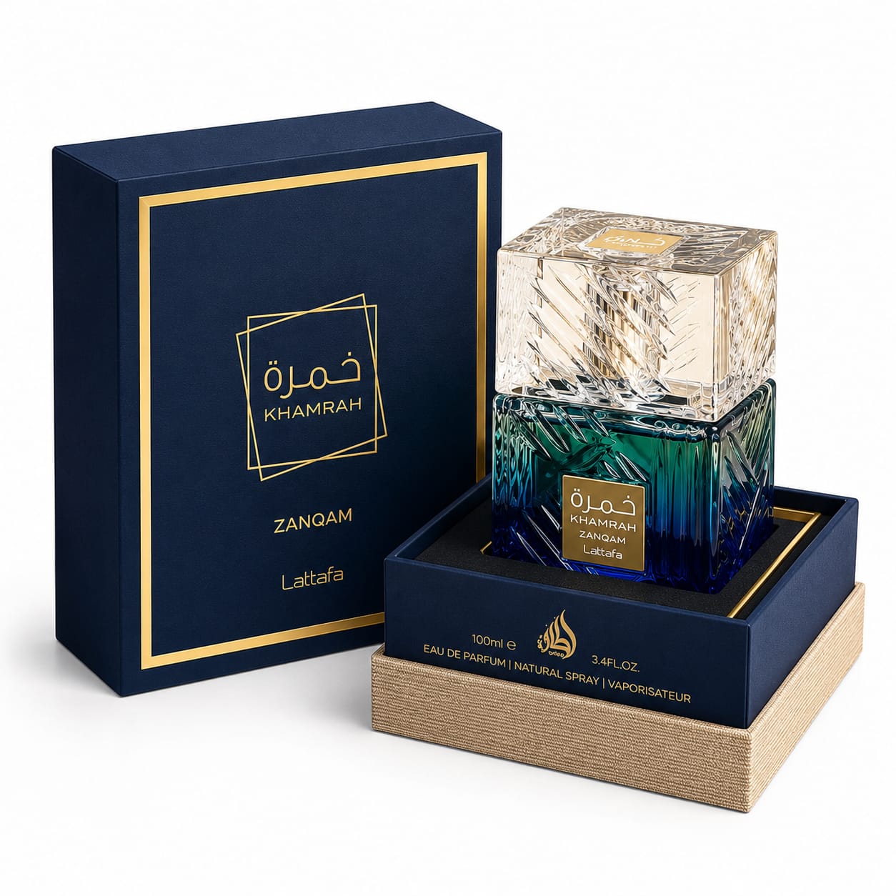 Lattafa Khamrah Zanqam EDP 100ml for Men and Women Luxury Long Lasting Warm Spicy Oriental Gourmand Woody Unisex Perfume