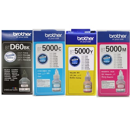 Brother D60, Bt5000 Set of 4 Bottle (t420w, T426w, T510w, T520w)