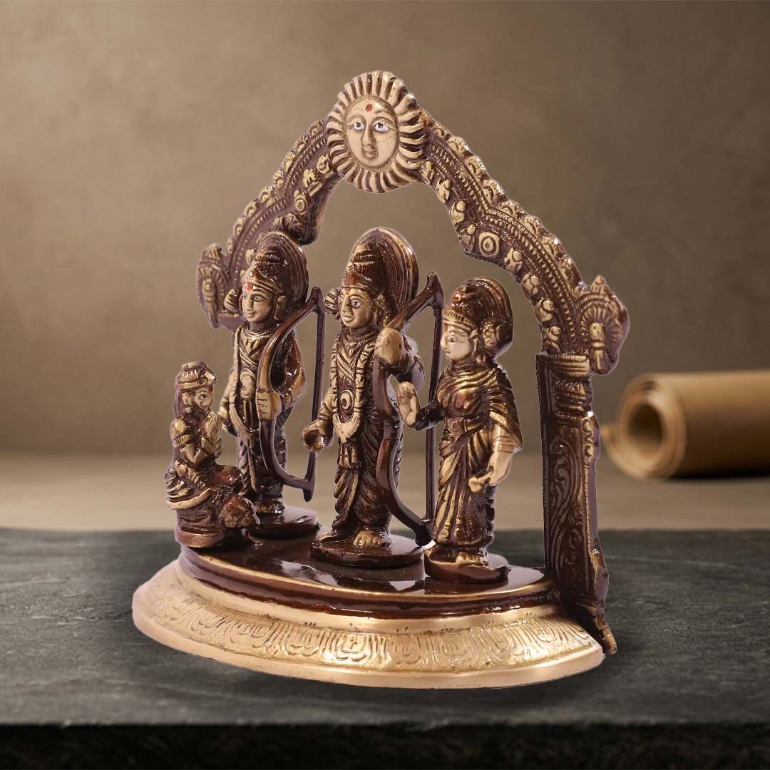 Moradabad Metal Craft Ram Darbar Super Fine Brass Statue