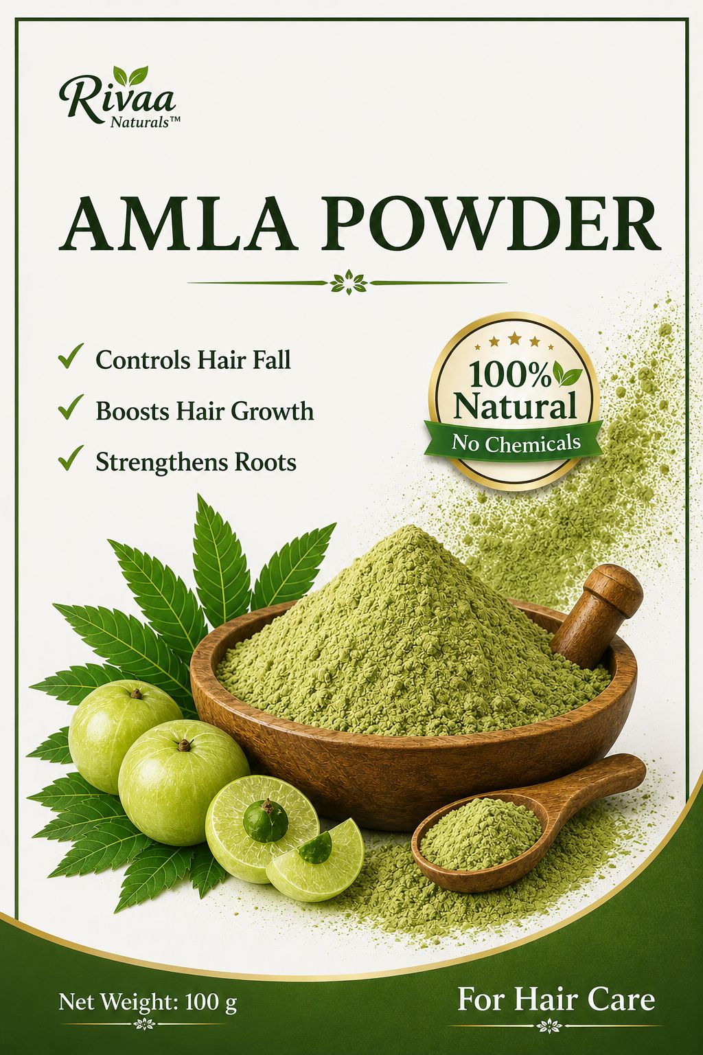 Rivaa Naturals Amla Powder for Hair Care