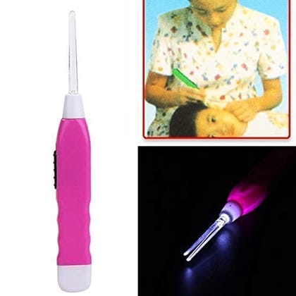 LED Flashlight Earpick Wax Removal Tool with 2 Tips - 1 Pack