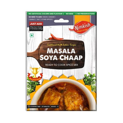 Nimkish Masala Soya Chaap Spice Mix 50g, Ready to Cook Masala, Easy 3 Step Recipes, Complete Premix
