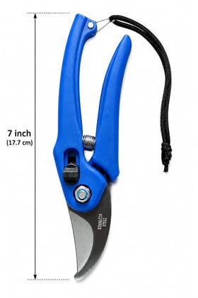 7-Inch Stainless Steel Bypass Pruning Shears with Safety Lock 2 piece ( BLUE )