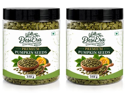DesiEra Premium Pumpkin Seeds (Kaddu) | 700g (350g+350g) | Natural Green Pepitas | Rich in Protein, Magnesium & Zinc | Healthy Snack for Daily Nutrition 