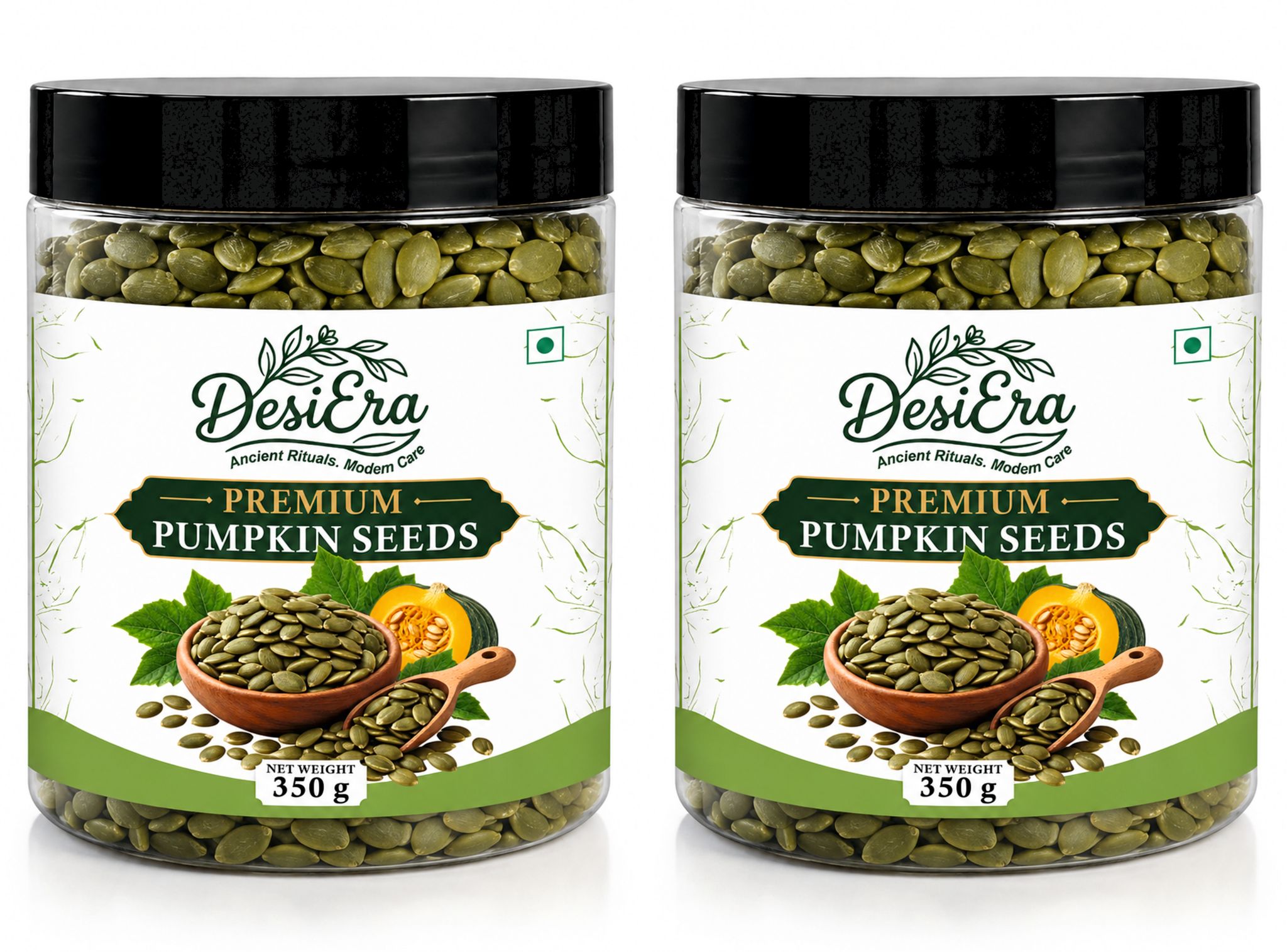 DesiEra Premium Pumpkin Seeds (Kaddu) | 700g (350g+350g) | Natural Green Pepitas | Rich in Protein, Magnesium & Zinc | Healthy Snack for Daily Nutrition 