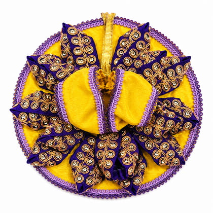 Handcrafted Yellow & Purple Laddu Gopal Poshak for Little Kanha | Premium Designer Krishna Dress | M/S STYLE MOMENTS & GIFT COLLECTION