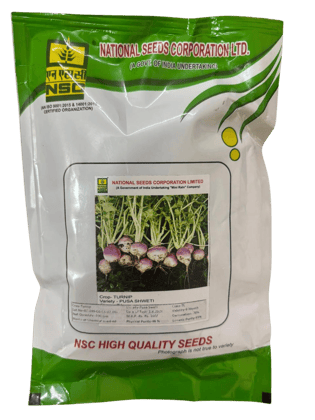 NSC TURNIP VARIETY-PUSA SHWETI T/L 100GM PACKING 