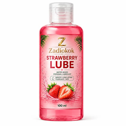 Zadiokok Strawberry Water Based Personal Lubricant | Smooth & Long Lasting Lube | 100 ml (Pack of 1) Zadiokok Strawberry Water Based Personal Lubricant | Smooth & Long Lasting Lube | 100 ml (Pack of 1)