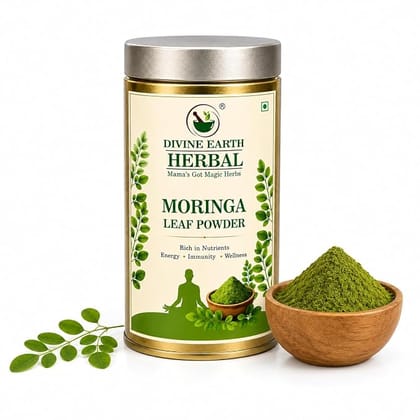 Moringa Leaf Powder | Herbal Supplement | Good for Immunity, Digestion, Skincare and Haircare | Natural and Preservative-free