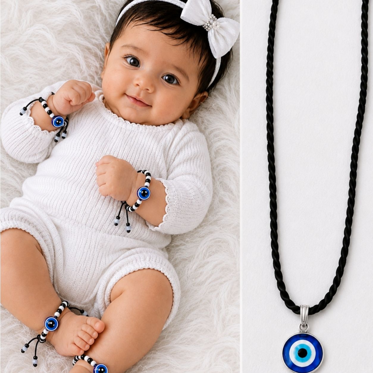 Baby Nazaria With Black Locket