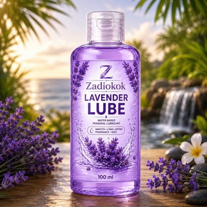 Zadiokok Lavender Water Based Personal Lubricant | Smooth & Long Lasting Lube | 100 ml (Pack of 1)
