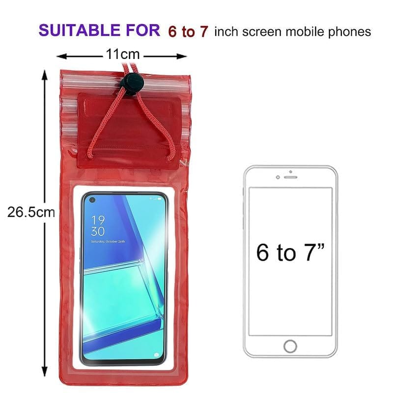 Mobile Phone PVC Waterproof Sealed Mobile Rain Protection Pouch Cover Case