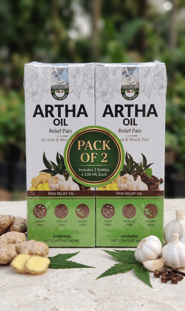 Artha Oil, Ayurvedic, Herbal, Pain relief Massage oil- Joint and Muscle Pain Pack of 2