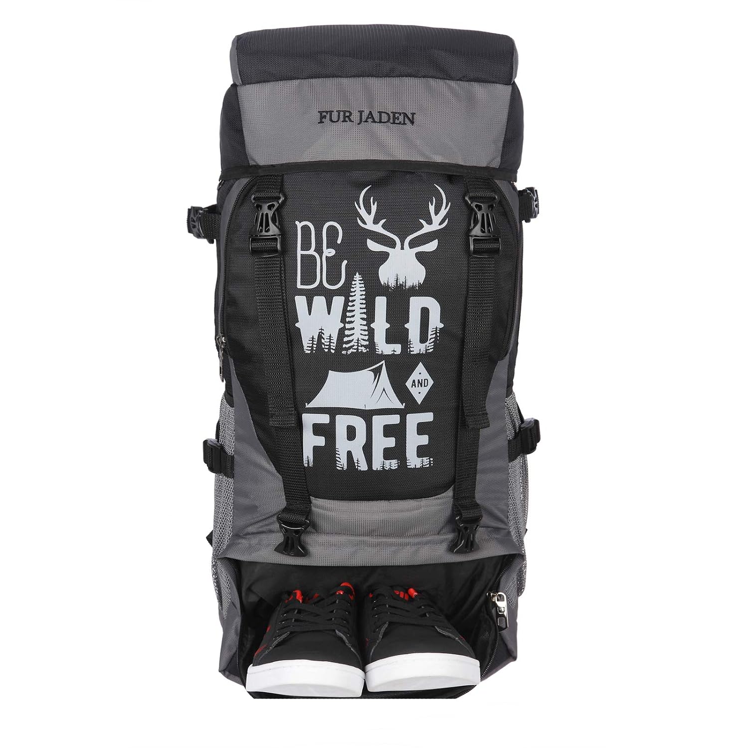 55 LTR Rucksack Travel Backpack Bag for Trekking, Hiking with Shoe Compartment