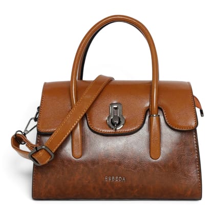 Vintage Lock Flap Handbag (Brown) Vintage Lock Flap Handbag (Brown)