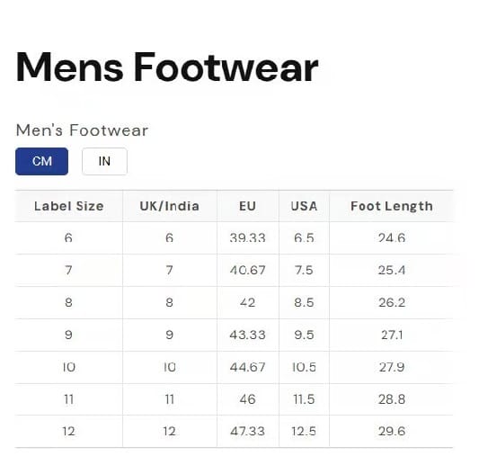 Size Guide Size Guide
