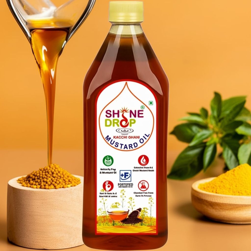 Shine Drop Kacchi Ghani Mustard Oil 1 Litre