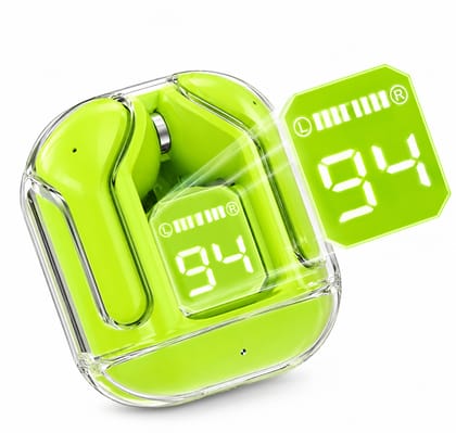 Wireless Earbuds with LED Display Case – Noise Cancelling, Touch Control, Long Battery Life, Bluetooth 5.3 Earphones (Neon Green) Wireless Earbuds with LED Display Case – Noise Cancelling, Touch Control, Long Battery Life, Bluetooth 5.3 Earphones (Neon Green)