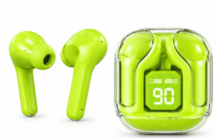 Wireless Earbuds with LED Display Case – Noise Cancelling, Touch Control, Long Battery Life, Bluetooth 5.3 Earphones (Neon Green) Wireless Earbuds with LED Display Case – Noise Cancelling, Touch Control, Long Battery Life, Bluetooth 5.3 Earphones (Neon Green)