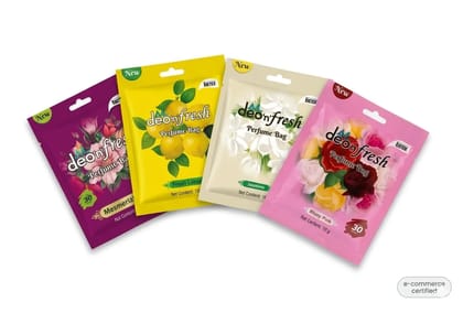 Deo n Fresh Perfume Bags, Assorted Fragrances, Fresh Lime Jasmine, Mesmerizing Mist, Misty Pink, Air Freshener Sachets, 10g, Deo n Fresh Perfume Bags, Assorted Fragrances, Fresh Lime Jasmine, Mesmerizing Mist, Misty Pink, Air Freshener Sachets, 10g,