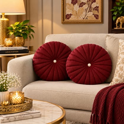 DHRUVINSRIVelvet Sofa Cushions Set of 2 Pillow, Cushion, Cushions for Sofa, Cushion Pillow, Sofa Pillow, Cushions for Bed,one piece