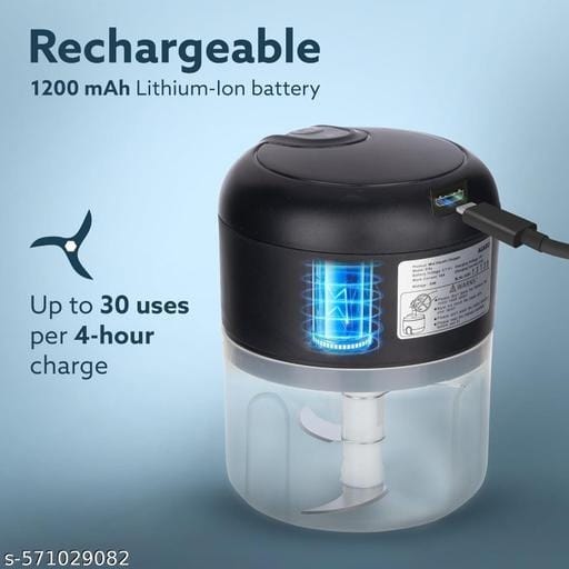 Chopper for Kitchen Electric Rechargeable Garlic Chopper