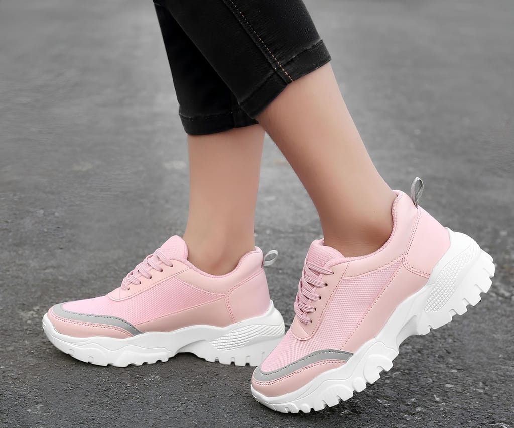 Latest Stylish Women’s Pink Casual Sneakers|Sports Shoes For Girls & Women