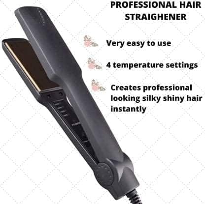 Professional Hair Straightener with 4 Temperature Settings | Hair Styling & Straightening Tool