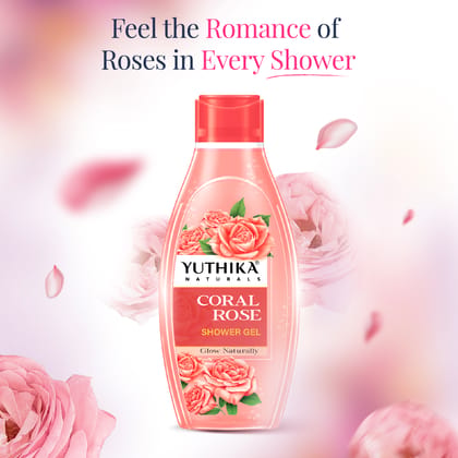 Yuthika Coral Rose Body Wash Shower Gel for Women and Men 250ml, Gentle Cleanser for All Skin Types Yuthika Coral Rose Body Wash Shower Gel for Women and Men 250ml, Gentle Cleanser for All Skin Types