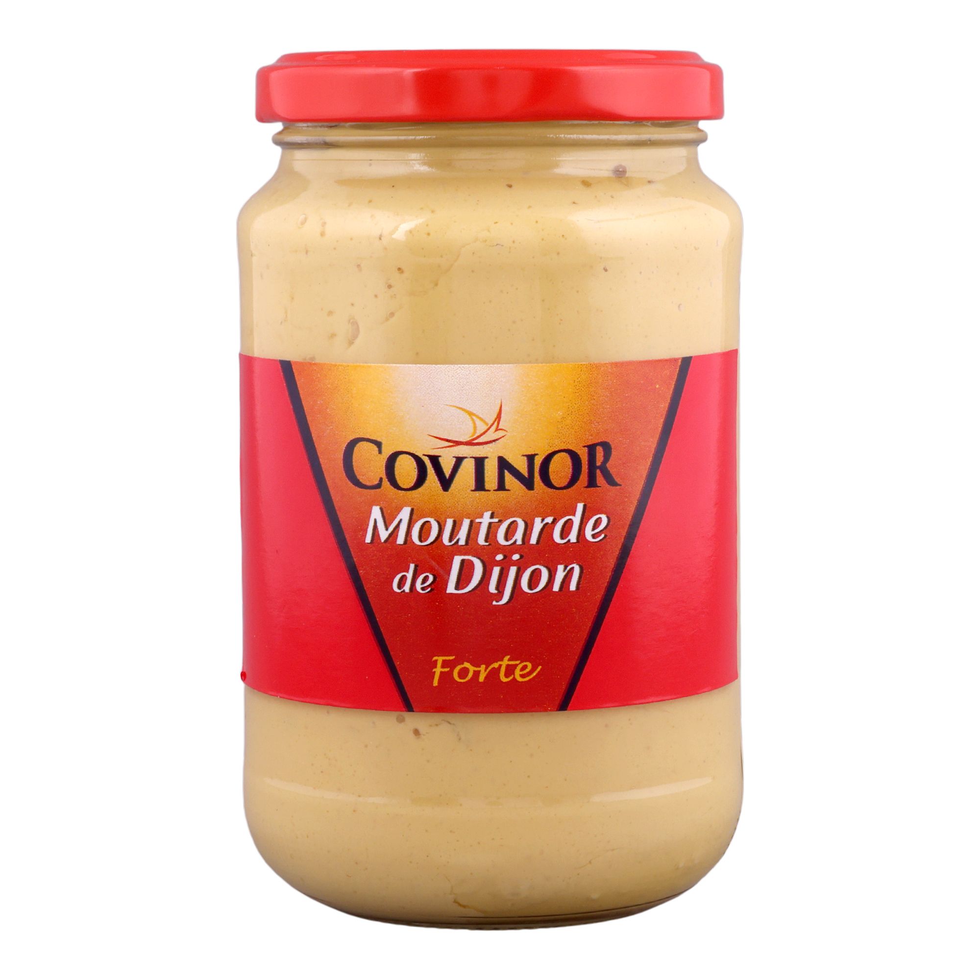 Covinor Moutarde de Dijon Forte | Strong Dijon Mustard | Rich and Tangy Condiment for Sandwiches, Burgers, Dressings and Marinades | Glass Jar