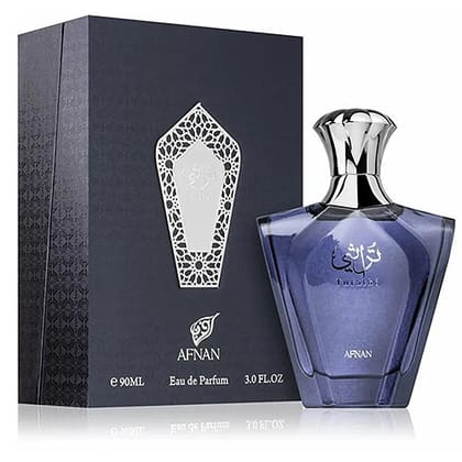 Afnan Turathi Blue Eau De Parfum 90ml for Men Premium Fresh Aquatic Citrus Aromatic Woody Long Lasting Masculine Fragrance