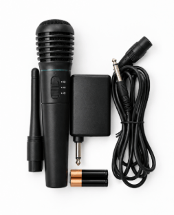 2-in-1 Wired and Wireless Handheld Mic Dynamic Microphone Kit, Dual Mode Vocal Mic with Wireless Receiver & XLR 6.35mm Audio Cable, Cardioid Unidirectional Microphone for Karaoke Singing, Parties, PA System, Speakers