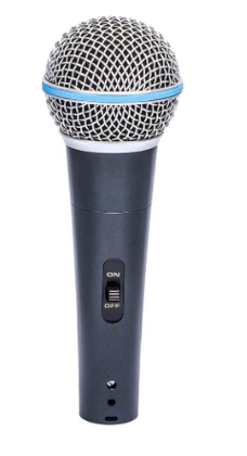 Professional Wired Handheld Dynamic Microphone, Cardioid Vocal Mic with 3-Pin XLR to 6.35mm Audio Cable, Microphone Clip, and Zipper Pouch for Karaoke Singing, Stage, Speaking