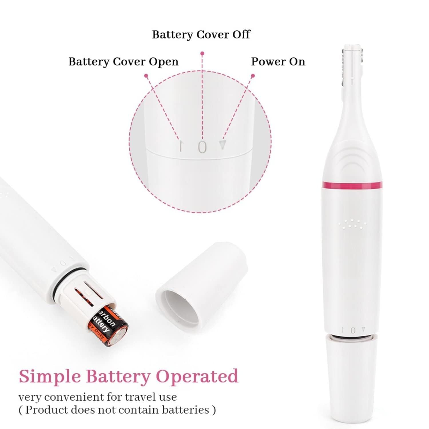 Women Facial Hair Trimmer with Eyebrow Shaper, Precision Grooming Trimmer with Multiple Attachments